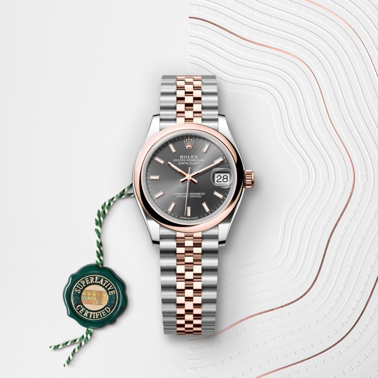 rolex Datejust in Everose Rolesor, M278241-0018 - Maison Birks