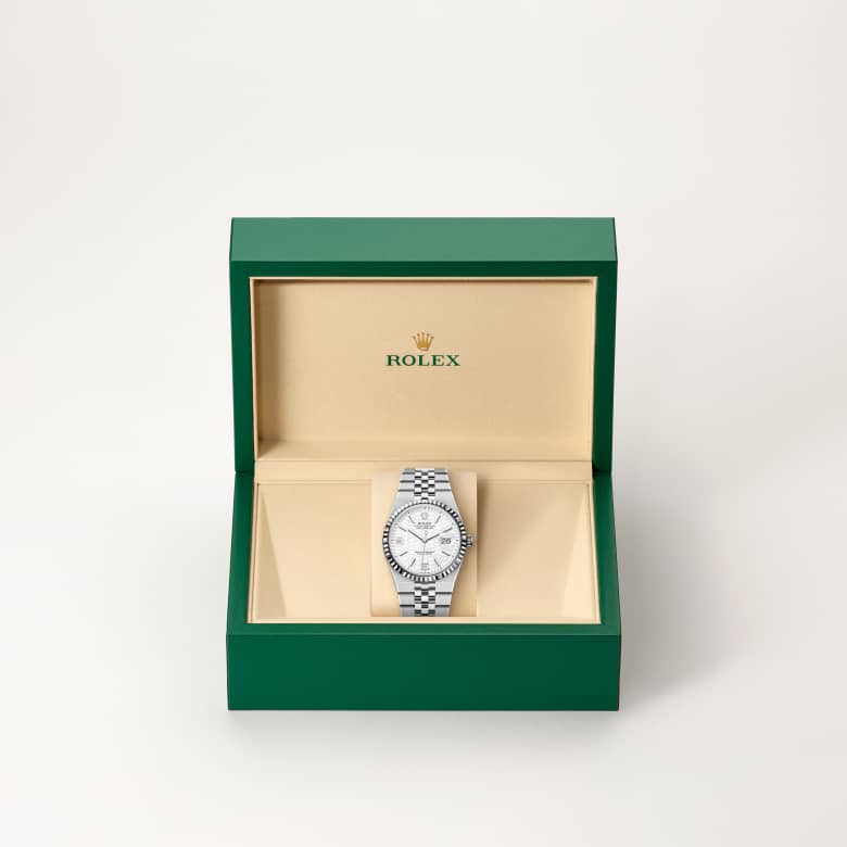 rolex Land-Dweller in White Rolesor, M127234-0001 - Maison Birks