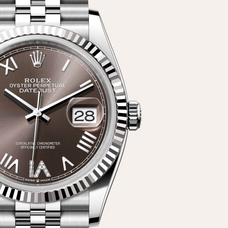 rolex Datejust in White Rolesor, M126234-0071 - Maison Birks