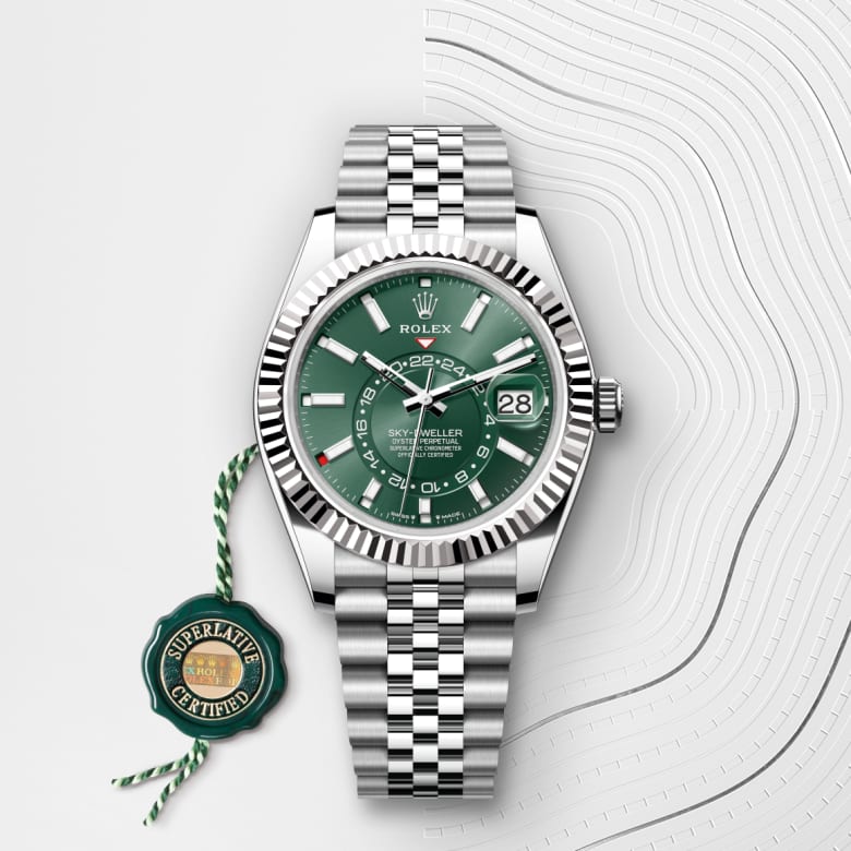 rolex Sky-Dweller en acier Oystersteel et or gris, M336934-0002 - Maison Birks