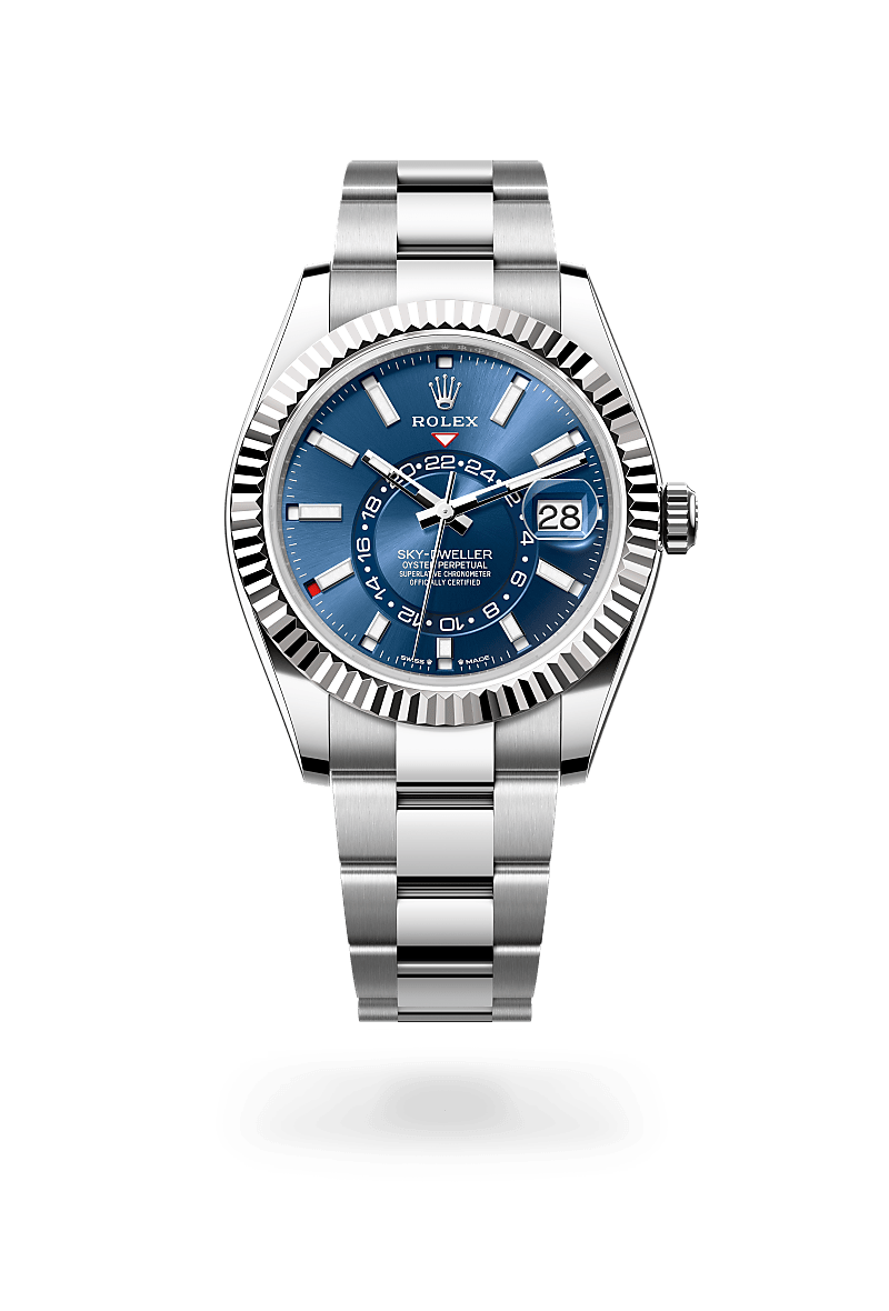 rolex Sky-Dweller en acier Oystersteel et or gris, M336934-0005 - Maison Birks