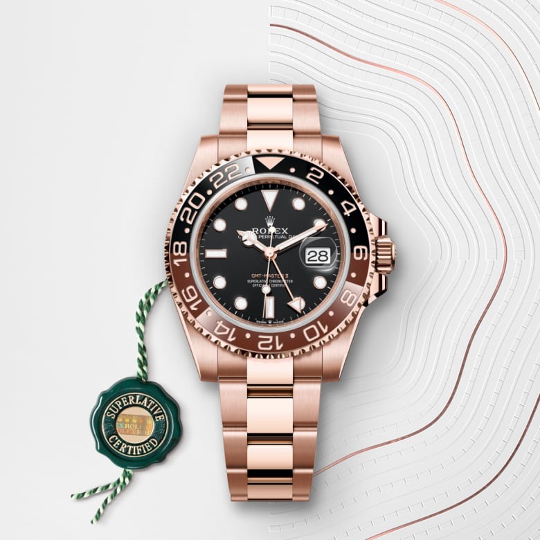 rolex GMT-Master II in 18 ct Everose gold, M126715CHNR-0001 - Maison Birks