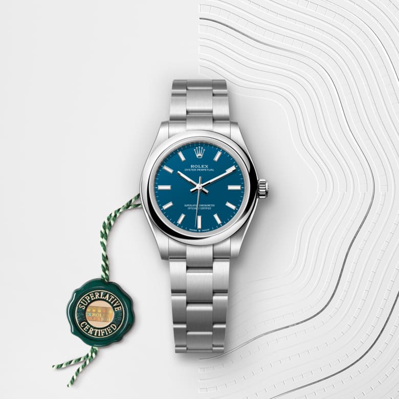 rolex Oyster Perpetual en acier Oystersteel, M277200-0017 - Maison Birks