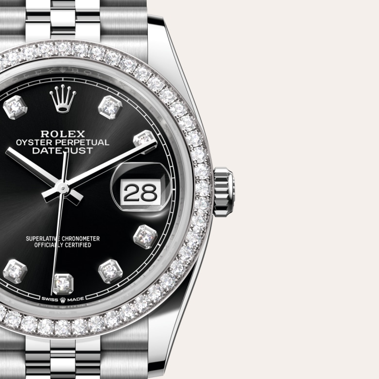 rolex Datejust en Rolesor gris, m126284RBR-0019 - Maison Birks