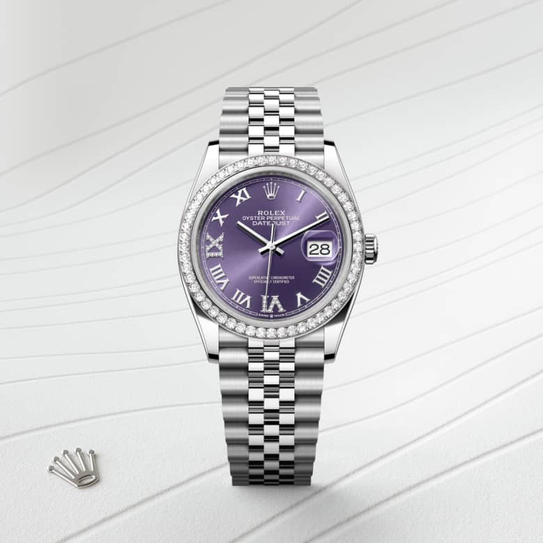 rolex Datejust en Rolesor gris, M126284RBR-0013 - Maison Birks