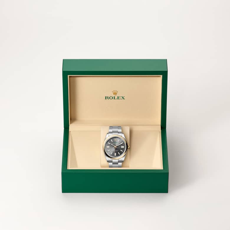 rolex Oyster Perpetual en Rolesor jaune, M134303-0001 - Maison Birks