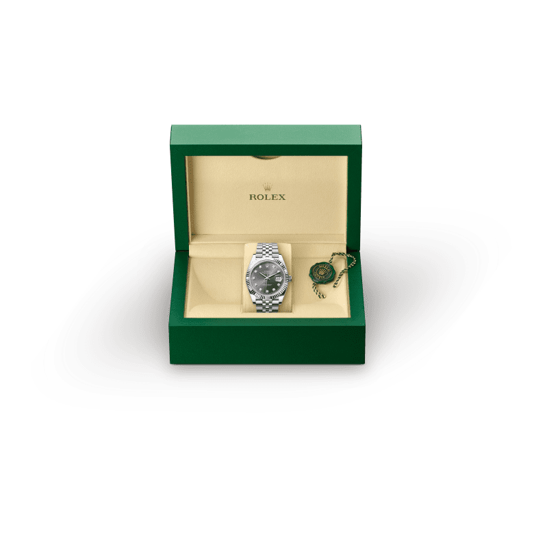 Rolex Datejust 41 in White Rolesor combination of Oystersteel and white gold M126334 0006 Maison Birks