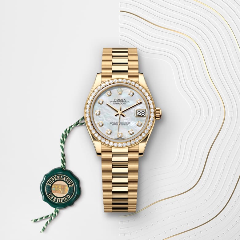 rolex Datejust en Or jaune 18 ct, M278288RBR-0006 - Maison Birks