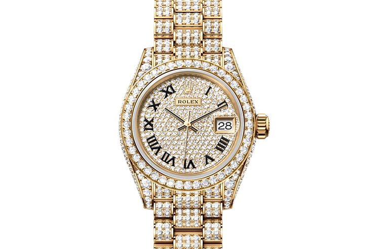 ladies white gold rolex with diamonds
