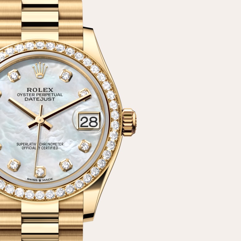 rolex Datejust en Or jaune 18 ct, M278288RBR-0006 - Maison Birks