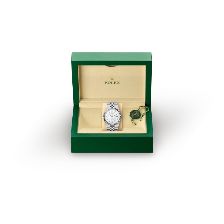 rolex Land-Dweller in White Rolesor, M127334-0001 - Maison Birks