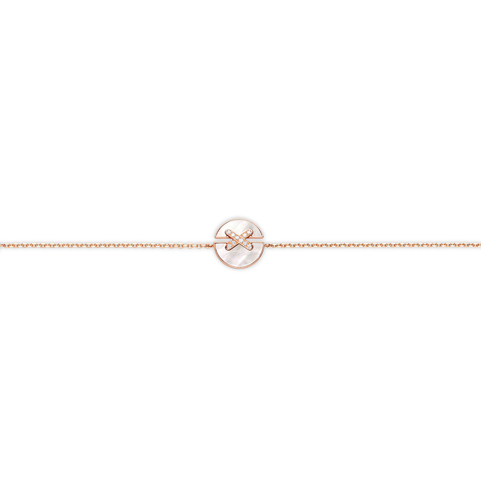 Jeux de Liens Harmony Rose Gold Mother-Of-Pearl Diamond Bracelet | Chaumet