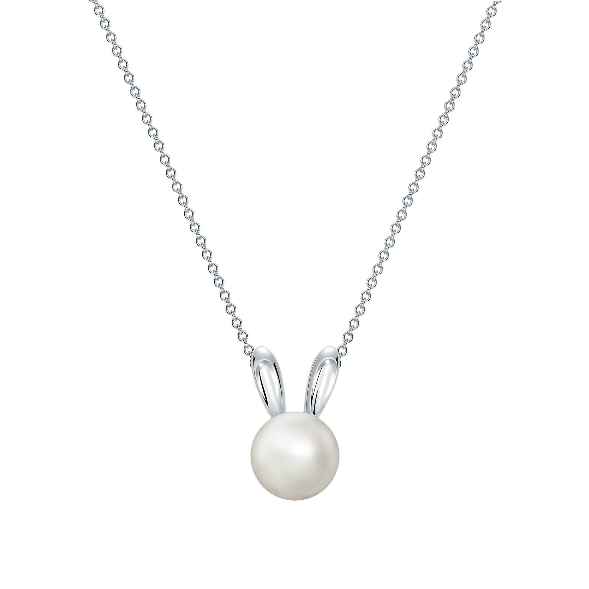 Freshwater Pearl & Silver Arctic Hare Necklace | Birks
