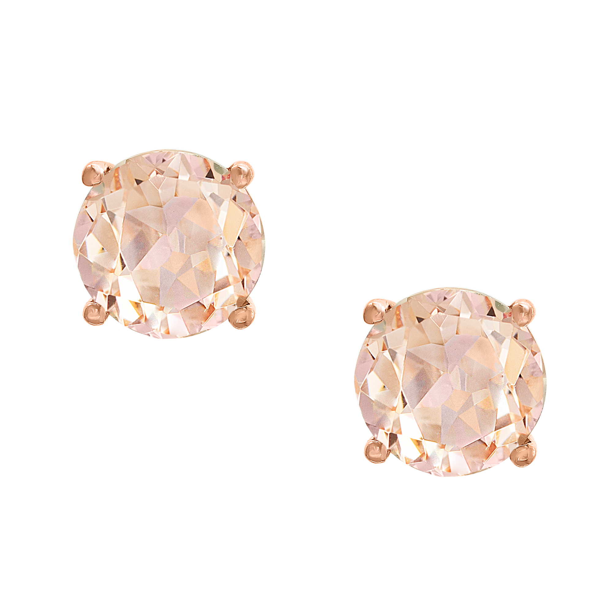 Rose gold morganite outlet stud earrings