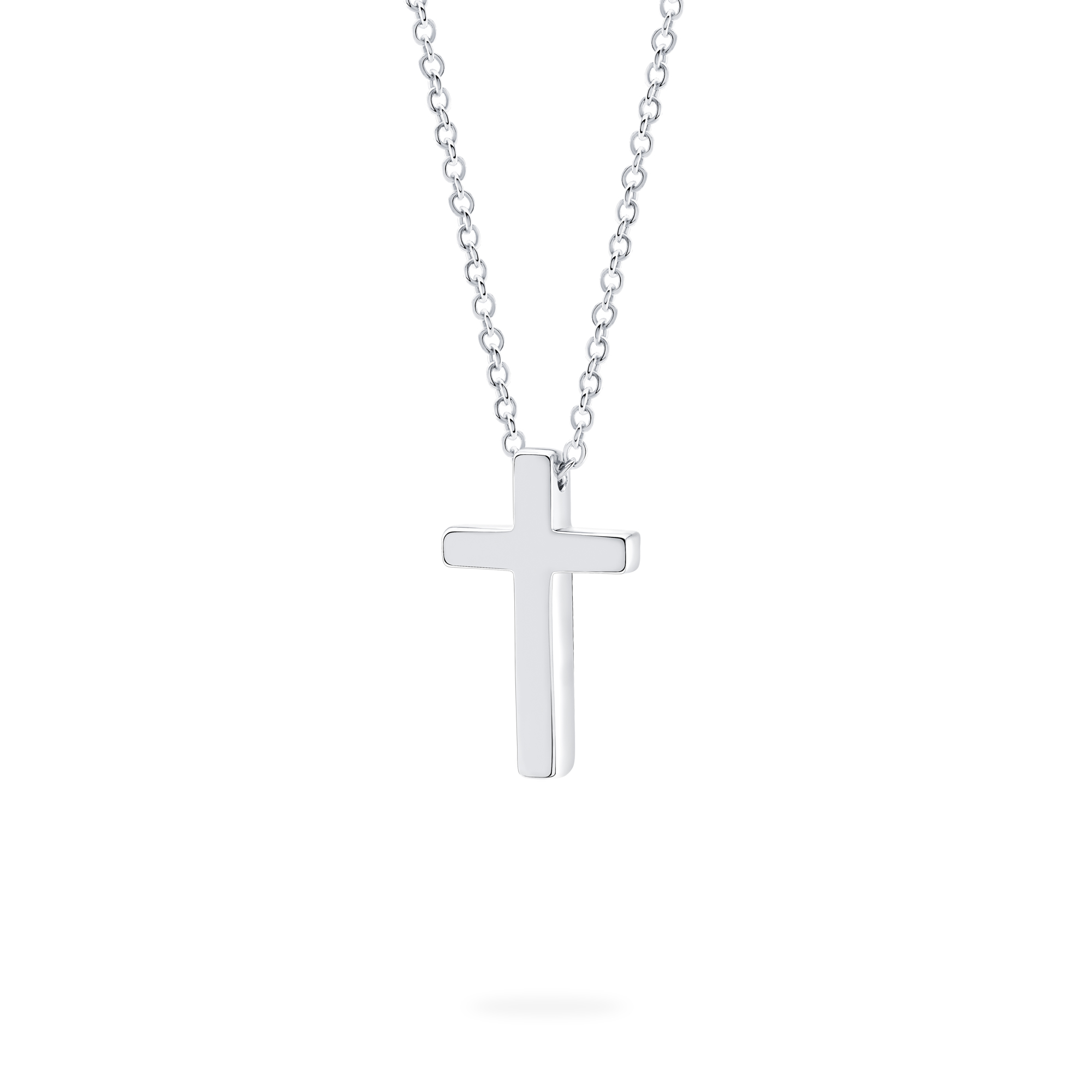 Silver Cross Diamond Pendant