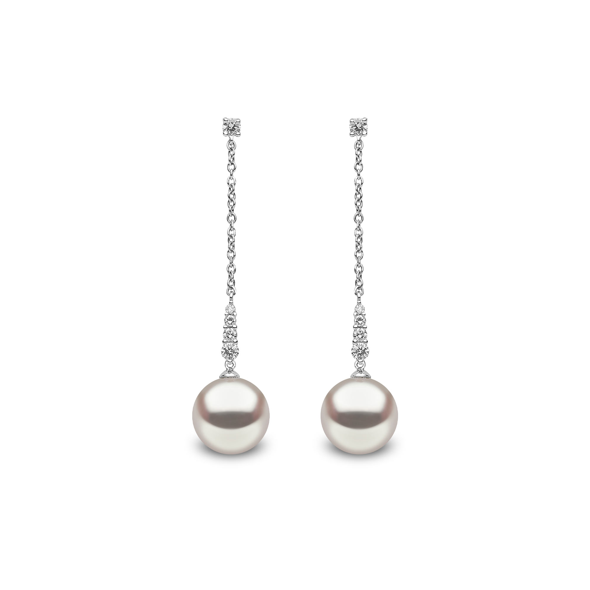 Pearl パンデイロ yumiy Raindrop Triple Akoya Pearl & Diamond Floral Motif Ring