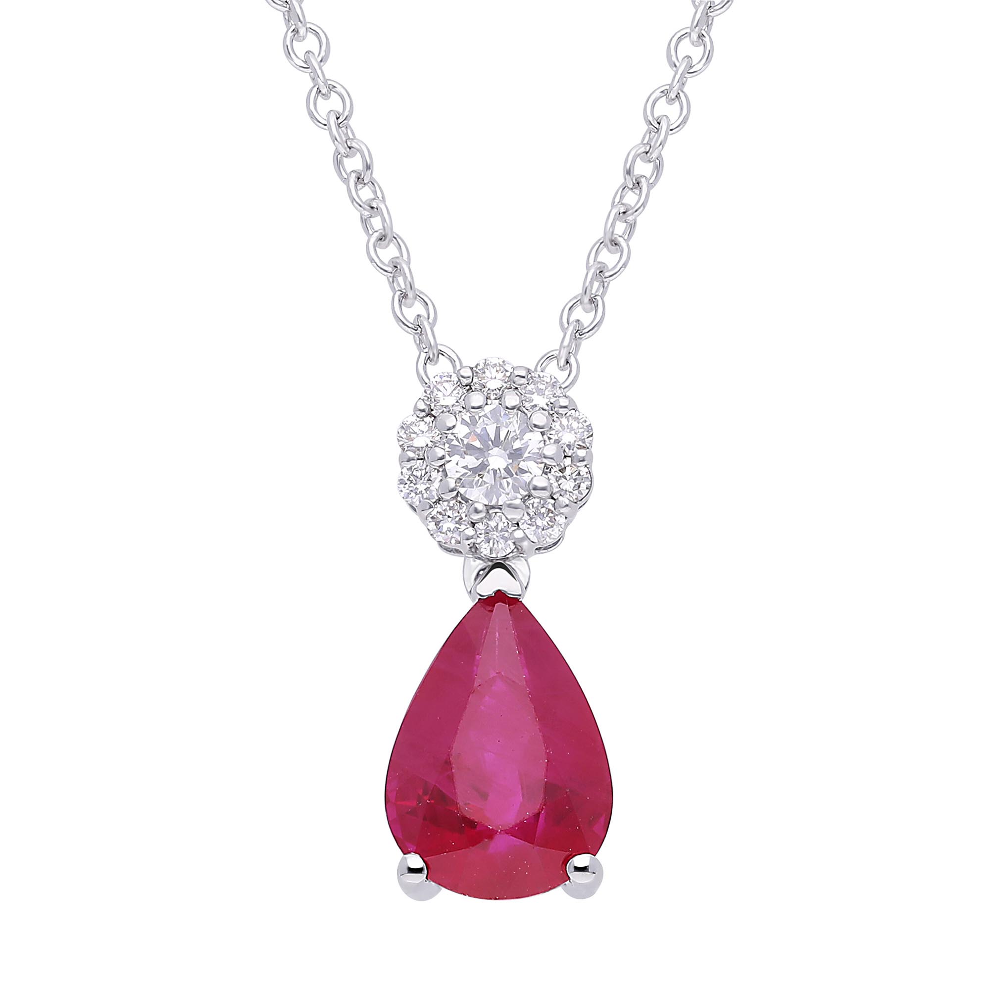 Ruby and Diamond Teardrop Pendant Maison Birks Salon
