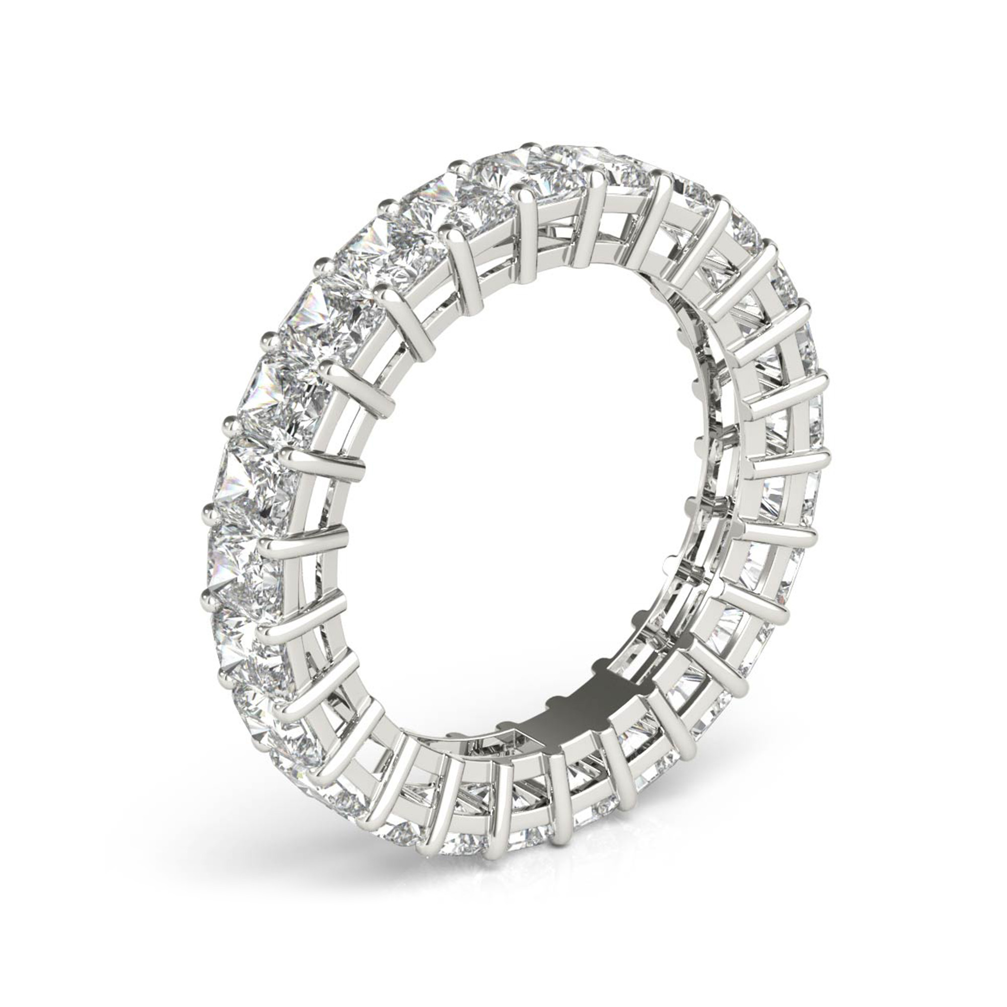 Princess cut eternity deals band yellow gold