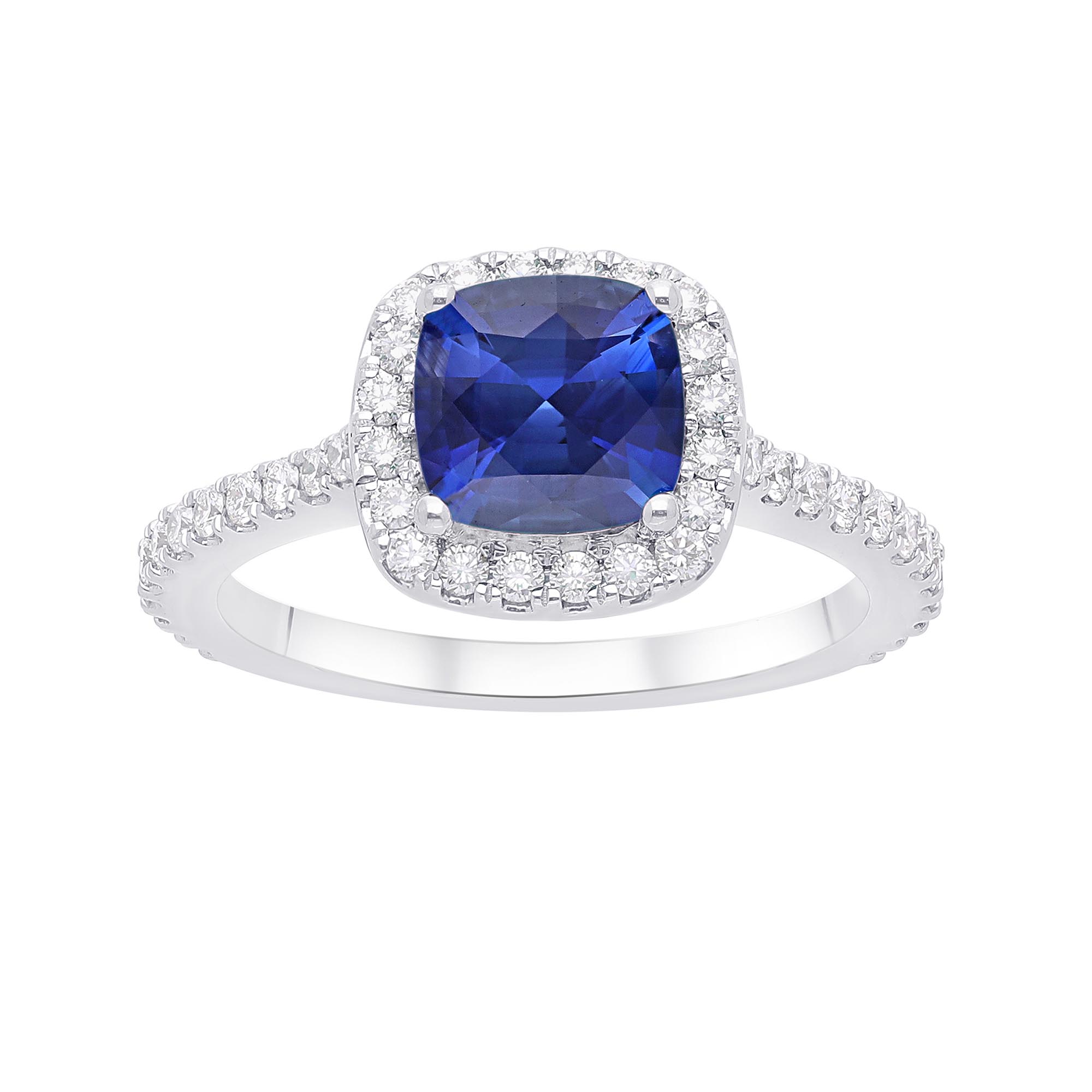 Cushion cut cheap blue diamond