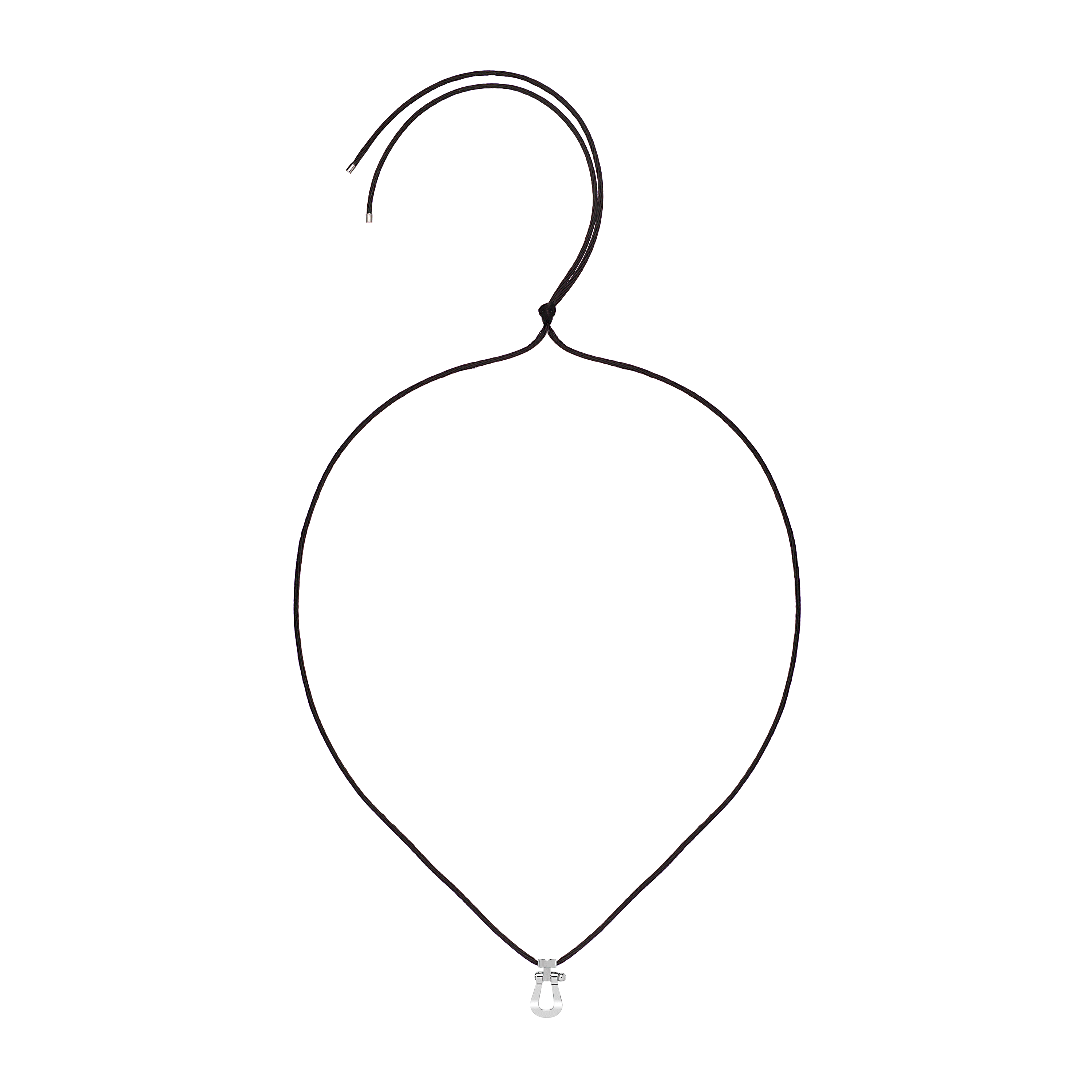 ●VVV● Double Peak Logo Surgical String Necklace 24FWNK109B Duoble Pick Logo Surgical Strap Necklace - VVV | 60% - Asian