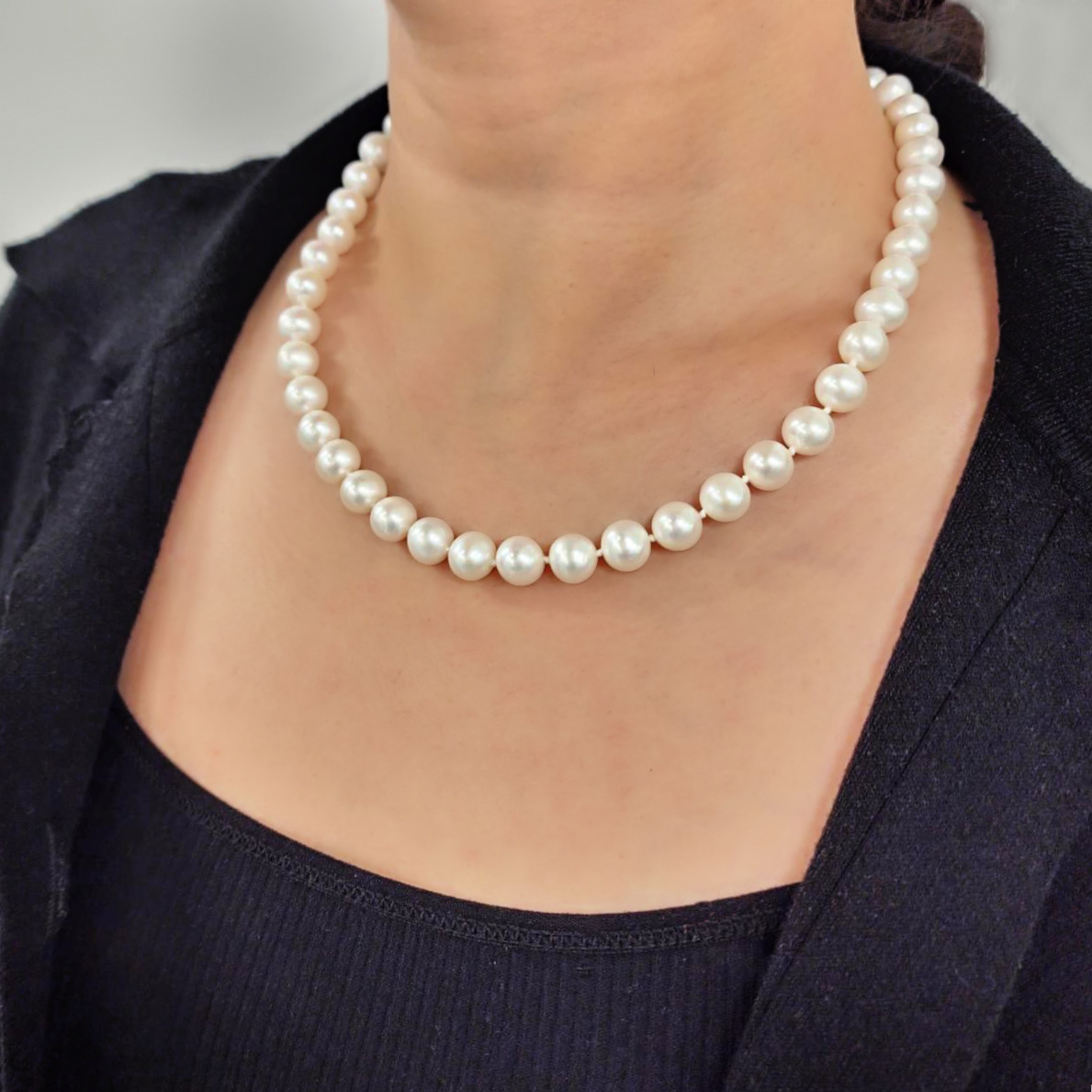 Bijoux Perles Noires de 1 Mètre, 3-8mm, Accessoires pour Collier en Cuivre,  Composants de Direction
