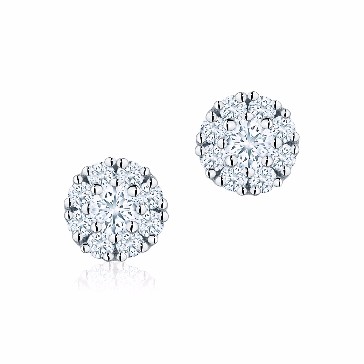 Birks Mini Snowflake Diamond Cluster Earrings for Baby