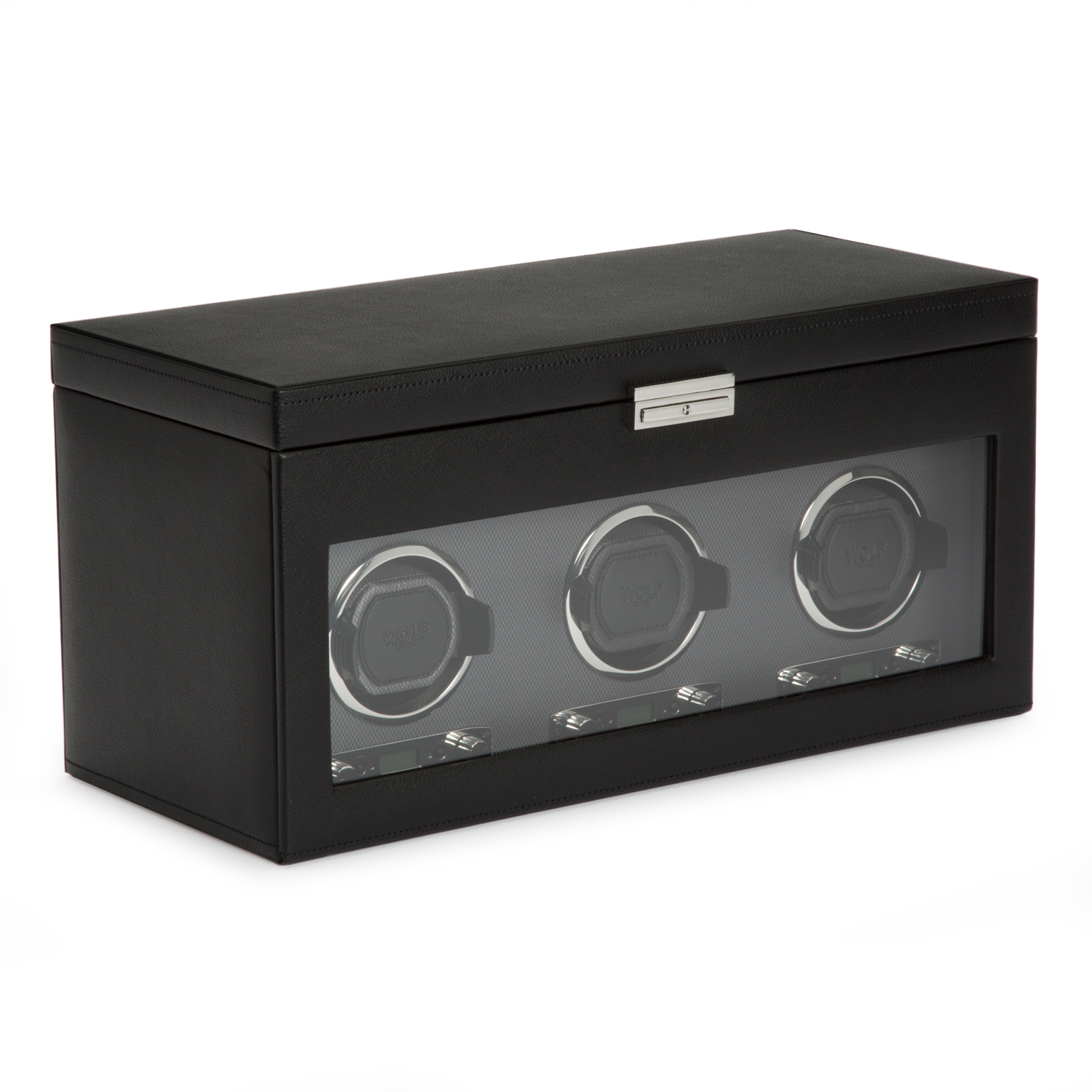Viceroy Black Triple Winder with Storage Wolf 1834 Luxury Accessories
